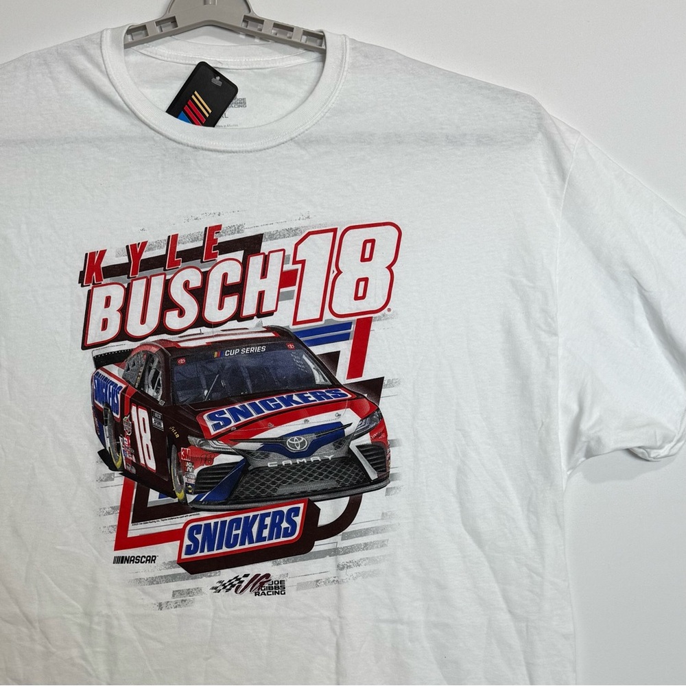 New Kyle Busch Snickers NASCAR Cup T Shirt White 3XL